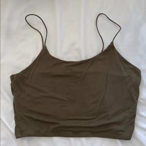 Olive cropped top
